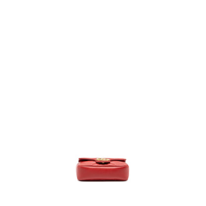 Gucci Super Mini gg Marmont calfskin Red