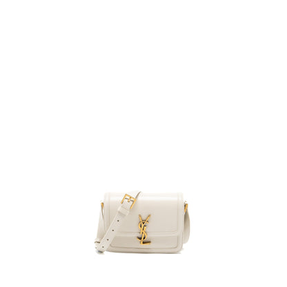 Saint Laurent/YSL Small Solferino Satchel Crossbody Bag White GHW