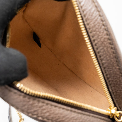Gucci Ophidia GG mini round Shoulder bag GG supreme canvas / brown
