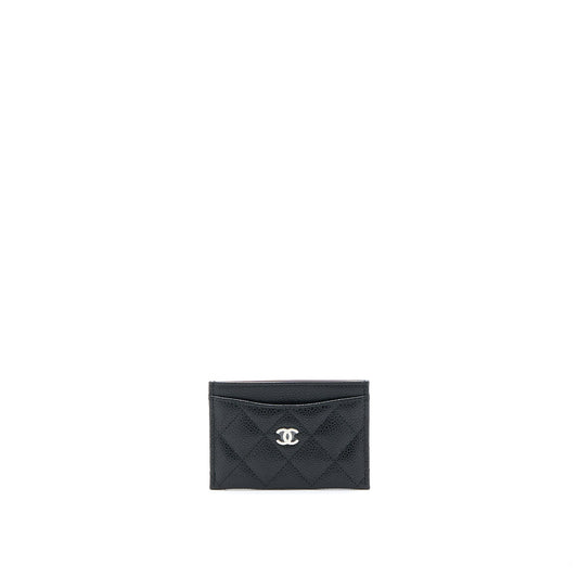 Chanel Classic  Holder Caviar Black SHW (Microchip)