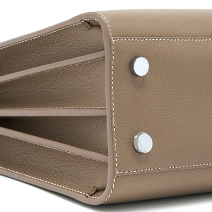Saint Laurent Sac De Jour Calfskin Taupe SHW