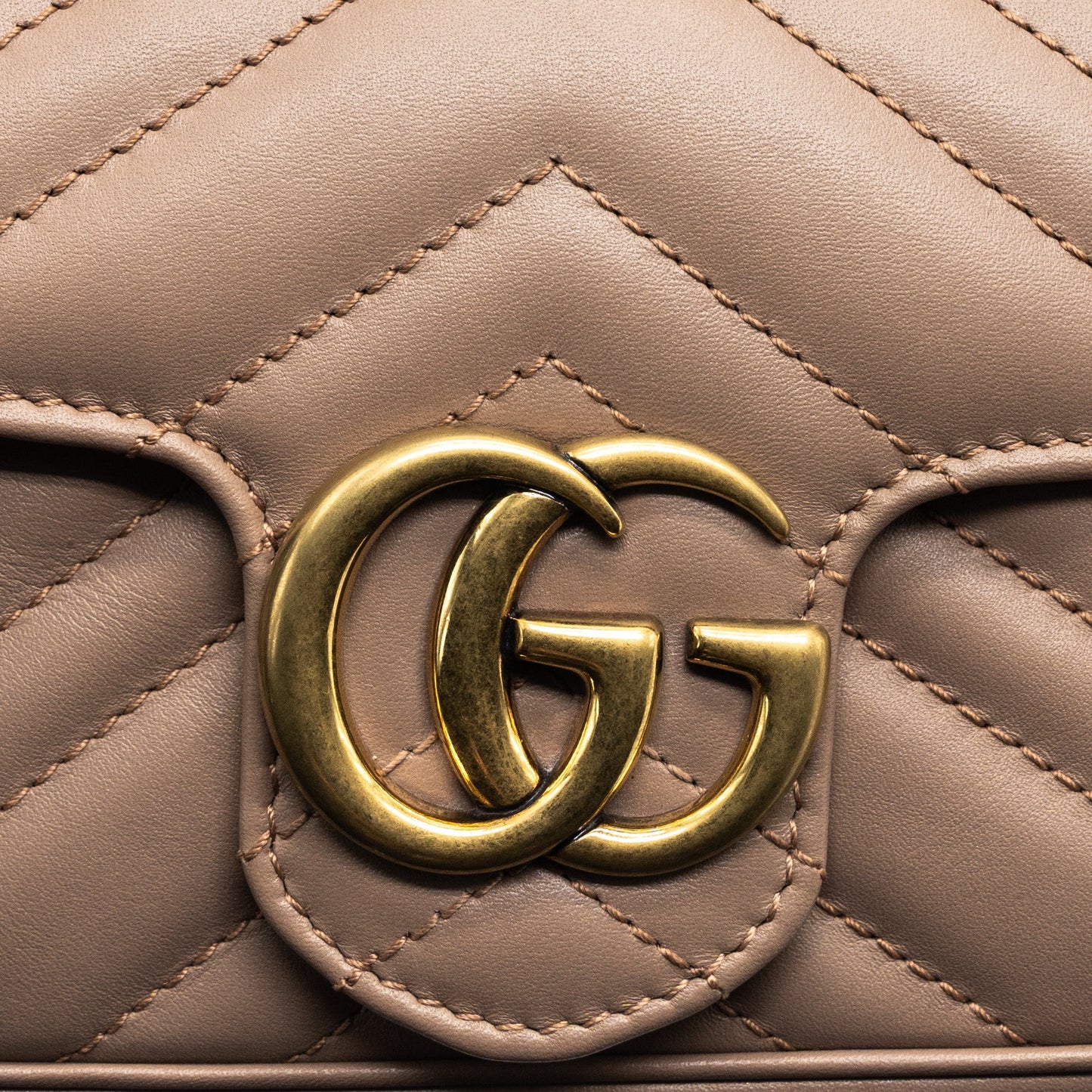 Gucci super mini GG Marmont bag calfskin beige