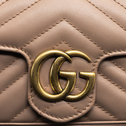 Gucci super mini GG Marmont bag calfskin beige