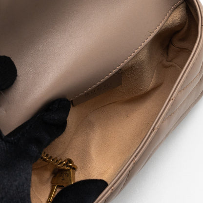 Gucci super mini GG Marmont bag calfskin beige