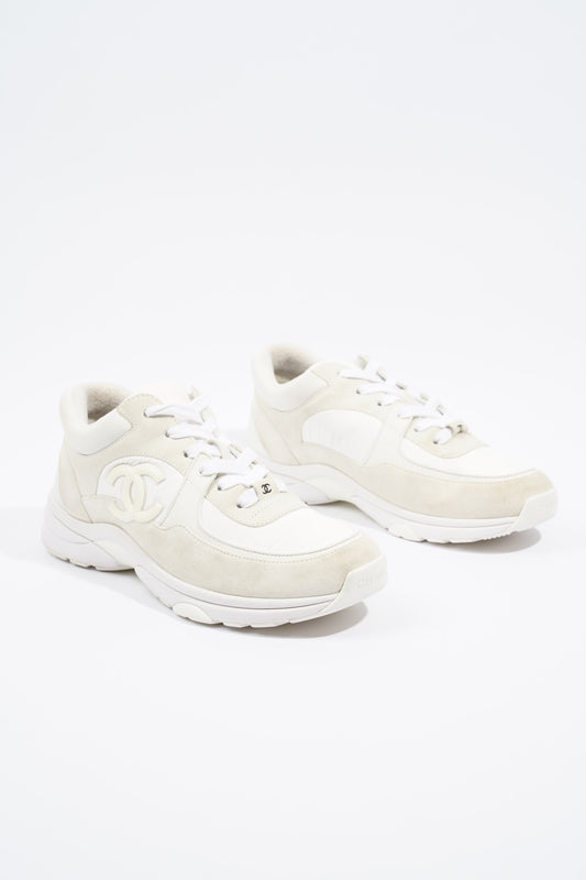 Chanel CC Runner White   Beige EU 38.5   UK 5.5