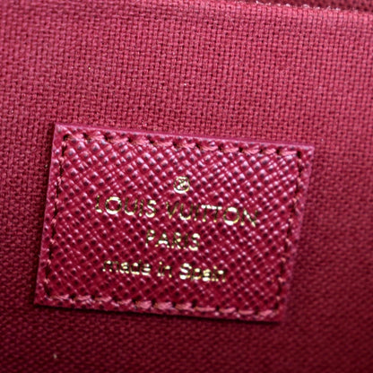 LOUIS VUITTON Felicie Monogram Canvas Pochette Crossbody Bag Fuchsia