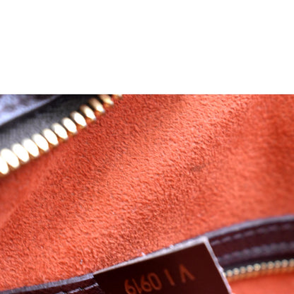 LOUIS VUITTON Triana Damier Ebene Satchel Bag Brown