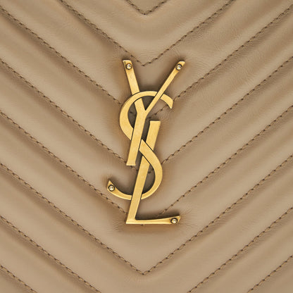 Saint Laurent Lou Camera Bag Calfskin Dark Beige GHW
