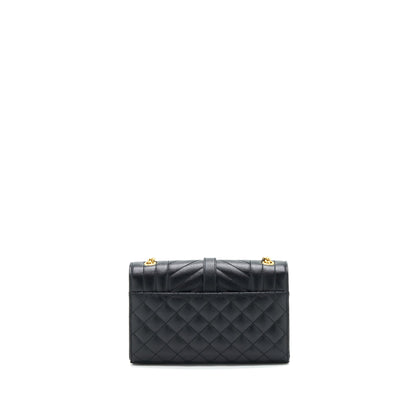 Laurent Small Envelope Crossbody Bag Black With GHW