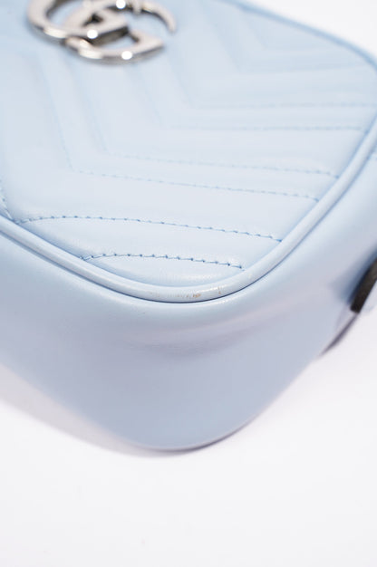 Gucci Womens Marmont Bag Blue Leather Small
