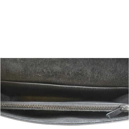 CHRISTIAN DIOR Lady Dior Cannage Leather Crossbody Chain wallet Black