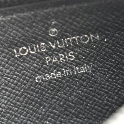 LOUIS VUITTON Monogram Eclipse Canvas Coin Card Holder Black
