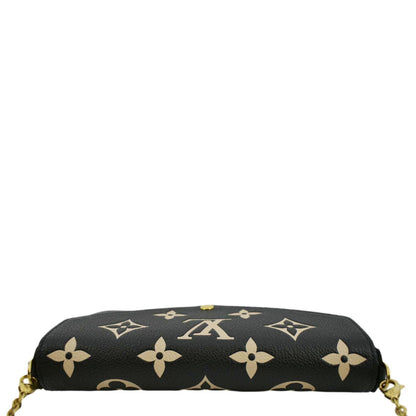 LOUIS VUITTON Felicie Pochette Monogram Empreinte Crossbody Bag Bicolor
