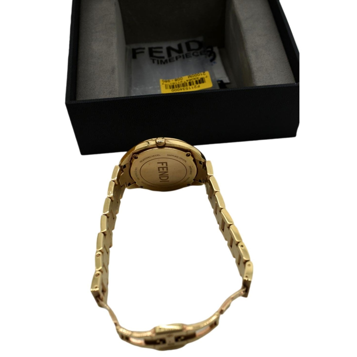 FENDI Momento Swiss Quartz Stainless Steel Date Watch White Dial 34mm