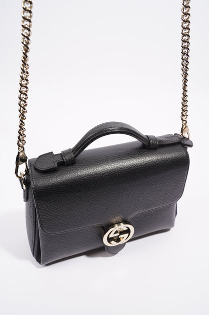Gucci Womens Dollar Interlocking GG Bag Black