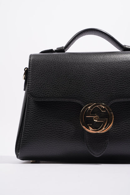 Gucci Womens Dollar Interlocking GG Bag Black