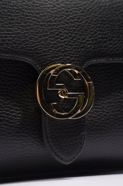 Gucci Womens Dollar Interlocking GG Bag Black