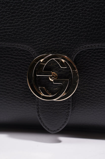 Gucci Womens Dollar Interlocking GG Bag Black