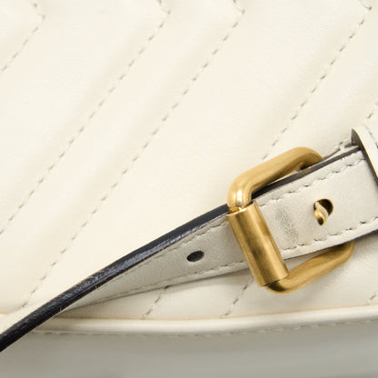 Gucci GG Marmont Backpack Calfskin White