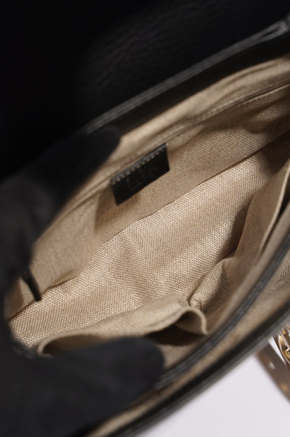 Gucci Womens Dollar Interlocking GG Bag Black