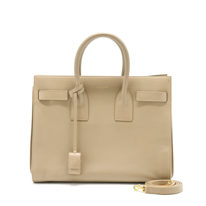 Saint Laurent/YSL Sac De Jour Tote Bag Beige GHW