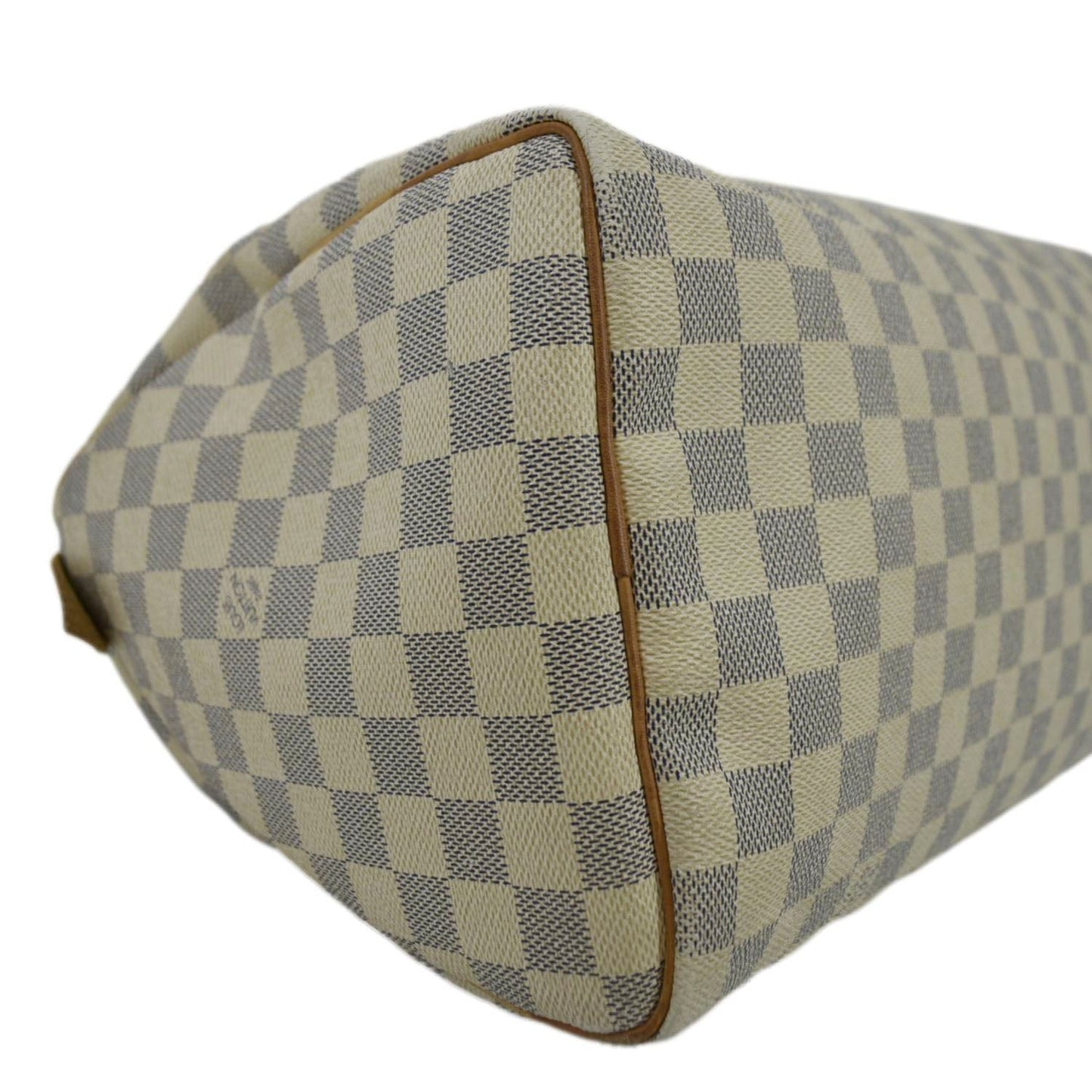 LOUIS VUITTON Speedy 30 Damier Azur Satchel Bag White