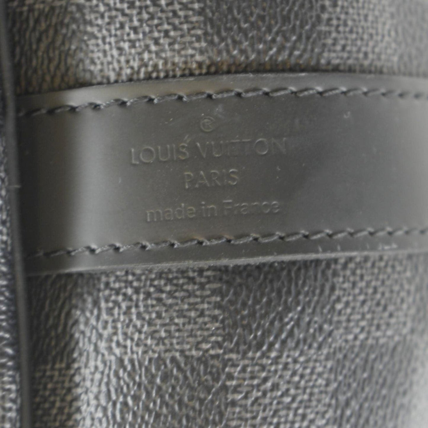 LOUIS VUITTON Keepall 55 Bandouliere Damier Graphite Travel Bag Black
