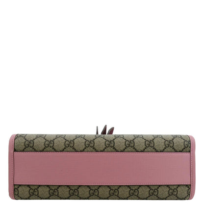 GUCCI Kids Strawberry GG Supreme Canvas Tote Bag Beige 630589