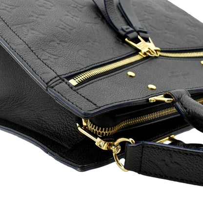 LOUIS VUITTON Sully PM Monogram Empreinte Leather Shoulder Bag Black