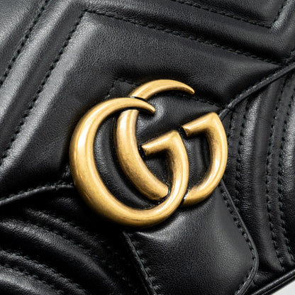 Gucci mini marmont bag calfskin black