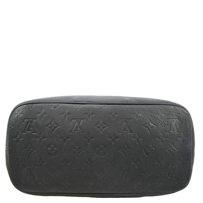 LOUIS VUITTON Neverfull MM Empreinte Leather Tote Shoulder Bag Black