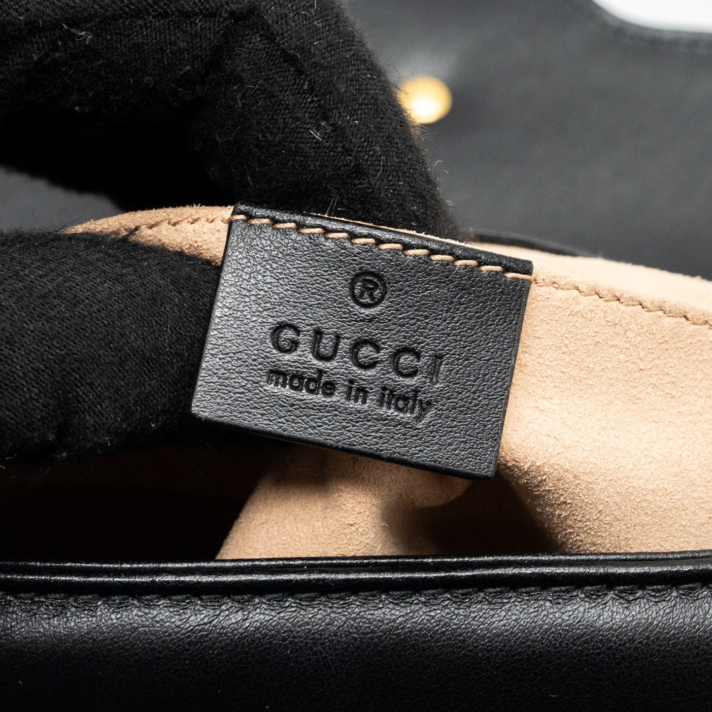 Gucci mini marmont bag calfskin black