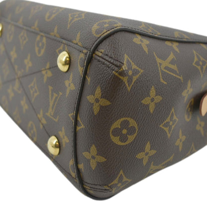 LOUIS VUITTON Montaigne BB Monogram Canvas Satchel Bag Brown