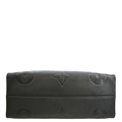 LOUIS VUITTON Onthego GM Monogram Empreinte Leather Tote Bag Black