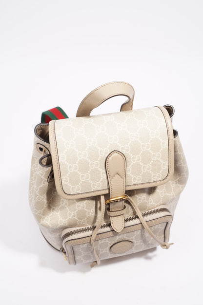 Gucci Interlocking G Backpack Beige / White Supreme Canvas