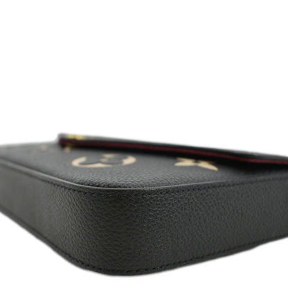 LOUIS VUITTON Felicie Pochette Monogram Empreinte Crossbody Bag Bicolor