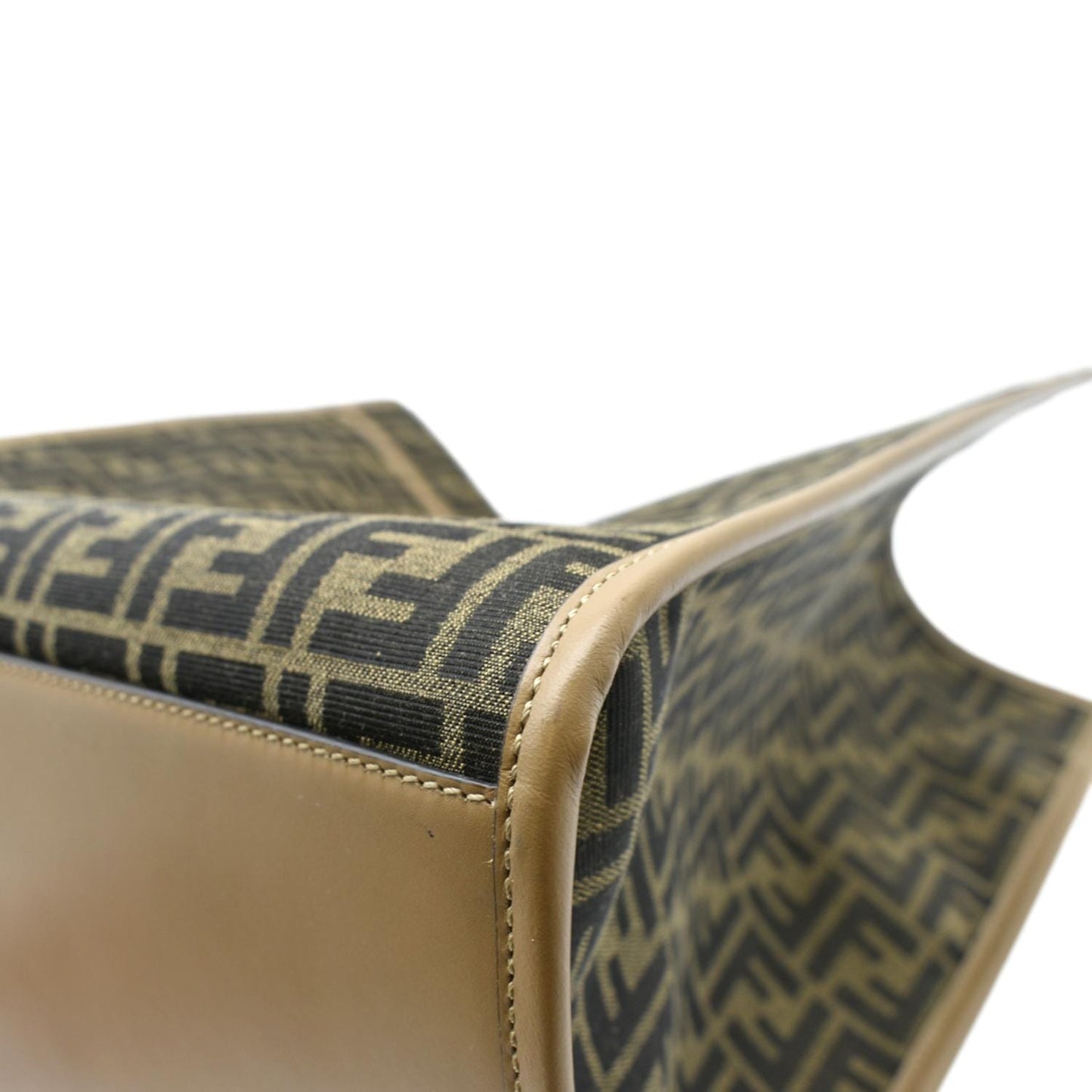 FENDI Sunshine Monogram Canvas Tote Bag Brown