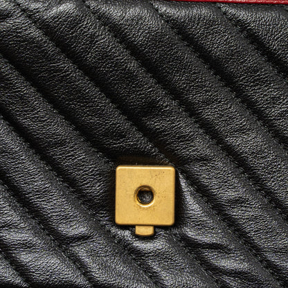 Gucci GG Marmont Mini Top Handle Bag Calfskin Black/Red
