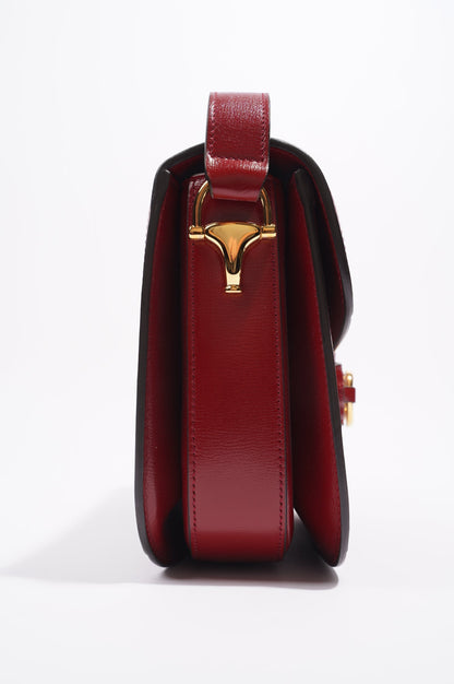 Gucci Womens 1955 Horsebit Bag Supreme / Red Canvas / Leather