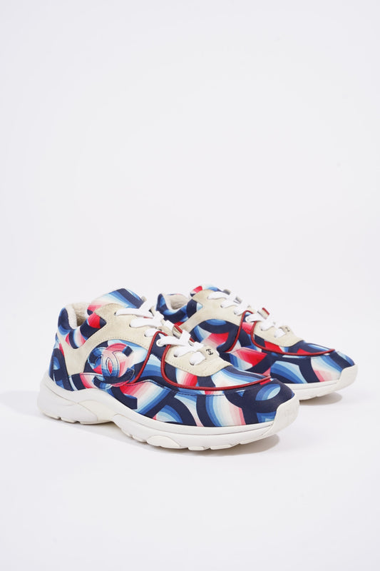 Chanel CC Logo Blue   Multi EU 38   UK 5