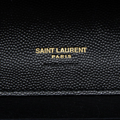 Saint Laurent/YSL Envelop Clutch Grained Calfskin Black GHW