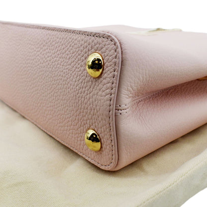 LOUIS VUITTON Capucines BB Taurillon Leather Shoulder Bag Baby Pink
