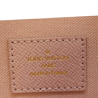 LOUIS VUITTON Felicie Pochette Damier Azur Crossbody Bag White