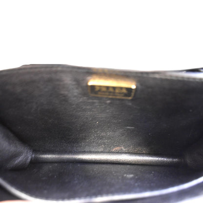 PRADA Cahier Swarovski Crystals Leather Shoulder Bag Green