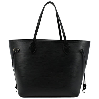 LOUIS VUITTON Neverfull Epi Leather Tote Shoulder Bag Black