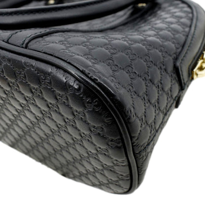 GUCCI Mini Dome Leather Crossbody Bag Black 449654