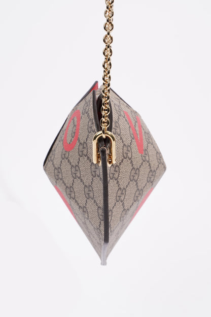 Gucci Small Heart Mini Chain Bag Supreme / Red