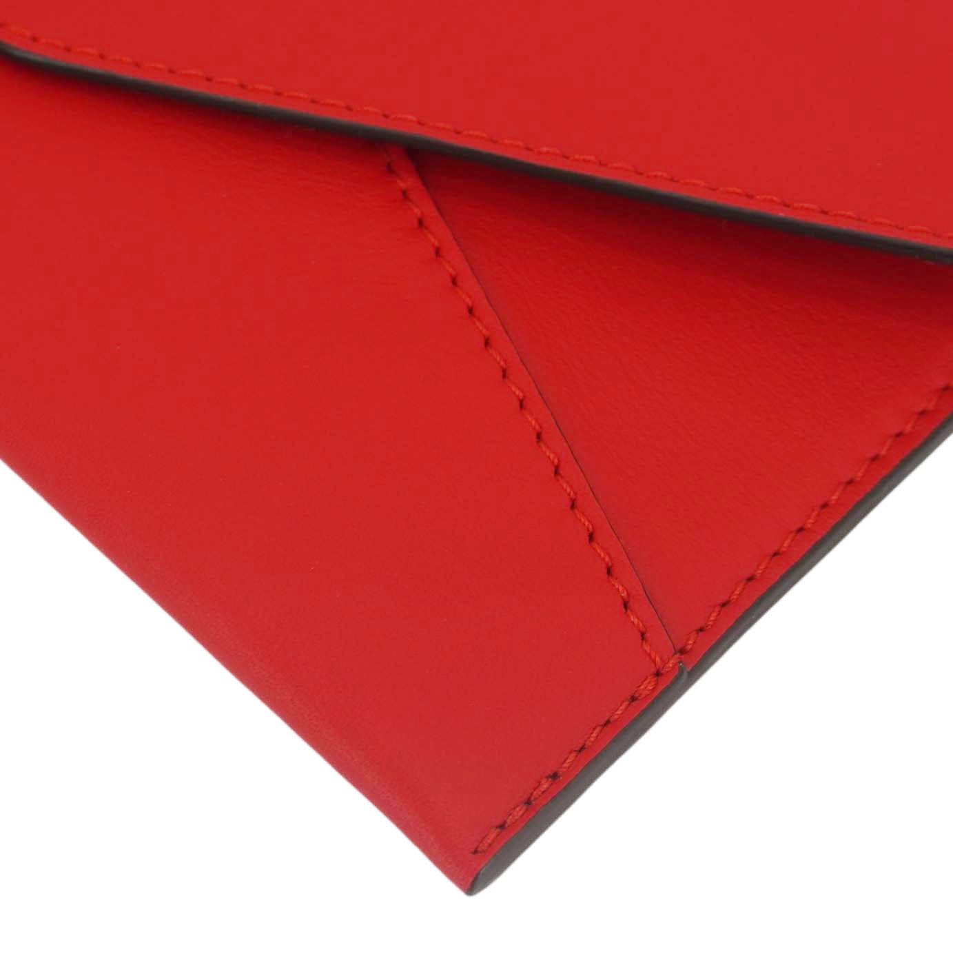 LOUIS VUITTON Chinese New Year Dog Envelope Leather Pouch Red