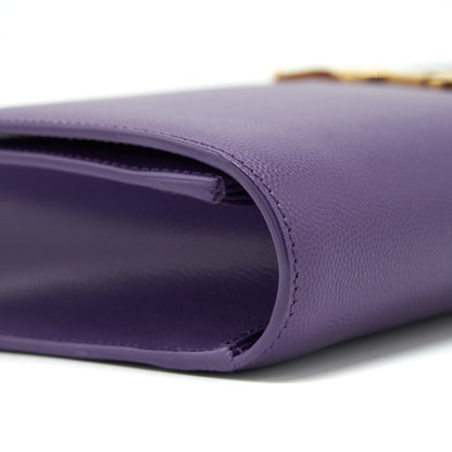 Saint Laurent/YSL Clutch Caviar Purple GHW