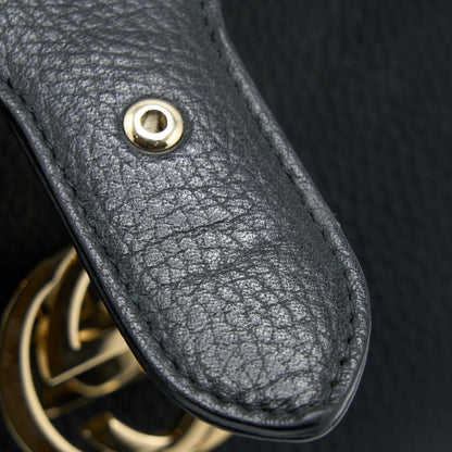 Gucci Interlocking Small Shoulder Bag Black L